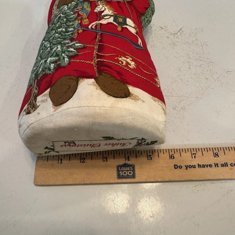 Vintage Fabric Santa Claus Father Christmas‎  Stuffed Pillow 12
